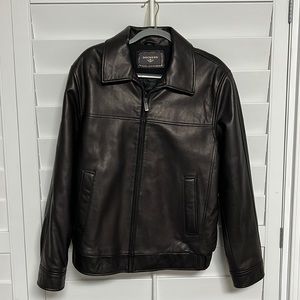 Docker Men’s Black Genuine Leather Jacket